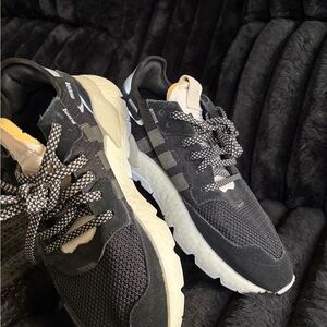 adidas Black and Cream Women's Sneakers